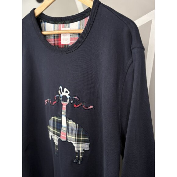 Brooks Brothers Cotton French Terry Golden Fleece Tartan Mens XXL Sweatshirt - Picture 5 of 15